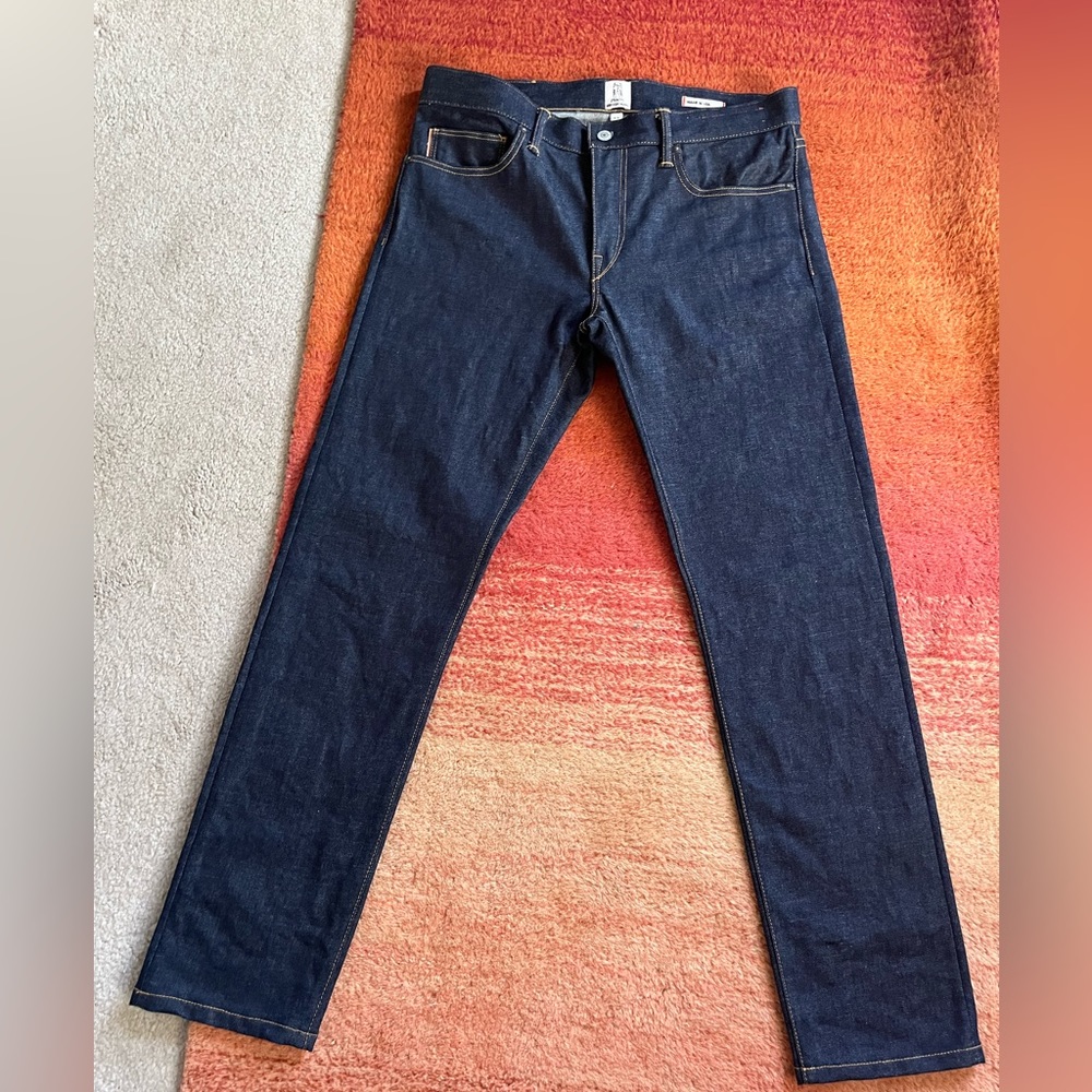 Hiroshi Kato Pen Slim 14oz Indigo Raw Selvedge - 33 x 31 (Hemmed)